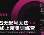 大播·五天起号魔鬼训练营,告别光学不练,逼自己上车,成败与否,5天拿到结果-淘金日记