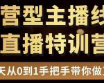 直播电商运营型主播特训营,0基础15天手把手带你做直播带货-淘金日记
