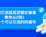 同城引流底层逻辑实操课,教你从0到1做一个可以引流的同城号(价值4980)-淘金日记