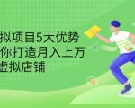 拆解虚拟项目5大优势,0基础教你打造月入上万虚拟店铺(无水印)-淘金日记