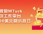 利用正规的MTurk微型众包工作平台,月赚1100美元的小技巧-淘金日记