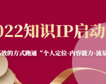 2022知识IP启动营，用最高效的方式跑通“个人定位-内容能力-流量-变现”-淘金日记