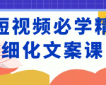 短视频必学精细化文案课,提升你的内容创作能力、升级迭代能力和变现力(价值333元)-淘金日记