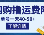 网购撸运费险项目，单号一天40-50+，实实在在能够赚到钱的项目【详细教程】-淘金日记