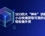SEO四大“神补”训练营，小白快速获取可观的谷歌流量，轻松做外贸-淘金日记