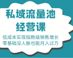 16堂私域流量池经营课:低成本实现指数级销售增长,零基础没人脉也能月入过万-淘金日记