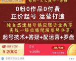 0粉0作品0付费正价起号9月-10月新课,纯自然流起号(起号技术+答疑+配运营+罗盘)-淘金日记