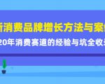 新消费品牌增长方法与案例精华课:20年消费赛道的经验与坑全收录-淘金日记