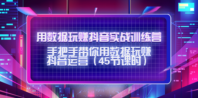 用数据玩赚抖音实战训练营:手把手带你用数据玩赚抖音运营-淘金日记