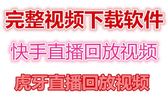 快手直播回放视频/虎牙直播回放视频完整下载(电脑软件+视频教程)-淘金日记