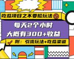 吃瓜项目之不要脸玩法,每天2小时,收益300+(附 快手美女号引流+吃瓜渠道)-淘金日记