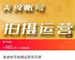 美食账号拍摄运营系统课 拍摄技能，剪辑技能，起号技能（价值980元）-淘金日记