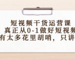 短视频干货运营课,真正从0-1做好短视频,没有太多花里胡哨,只讲干货-淘金日记
