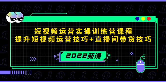 2022短视频运营实操训练营课程,提升短视频运营技巧+直播间带货技巧-淘金日记