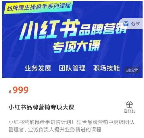 小红书品牌营销专项大课,操盘手进阶,一套能让你提升业务精进的课程-淘金日记