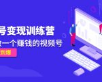 《视频号变现训练营》带你做一个赚钱的视频号,佣金赚到爆-淘金日记