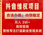 新版抖音维权项目每单利润1000+,合法合规,长期稳定,月入3W+价值1999元-淘金日记