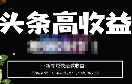 头条高收益批量操作，2023新领域快速做收益，头条号零基础轻松上手-淘金日记
