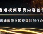 抖音短视频带货内容创作班,解密爆款带货短视频的创作公式-淘金日记