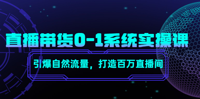 直播带货0-1系统实操课,引爆自然流量,打造百万直播间-淘金日记