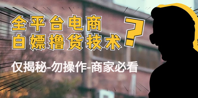 外面收费2980的全平台电商白嫖撸货技术(仅揭秘勿操作-商家防范必看)-淘金日记