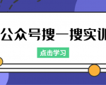 公众号搜一搜实训,收录与恢复收录、 排名优化黑科技,附送工具(价值998元)-淘金日记