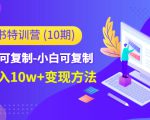 小红书特训营(第10期)低门槛-可复制-小白可复制-独家月入10w+变现方法-淘金日记