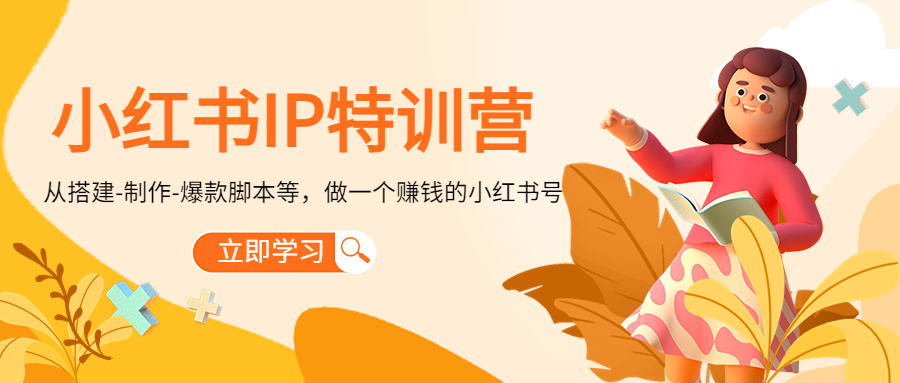 小红书IP特训营:从搭建-制作-爆款脚本等等,做一个赚钱的小红书号-淘金日记