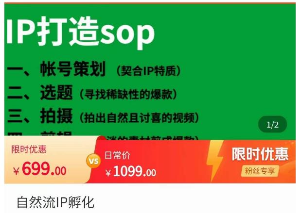 瑶瑶·自然流IP孵化,系统掌握IP孵化全流程,也能学到选题,剪辑,账号运营经验-淘金日记