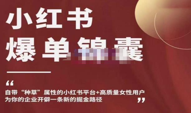 小红书爆单锦囊,自带种草属性+高质量女性用户,为你的企业开辟一条新的掘金路径-淘金日记