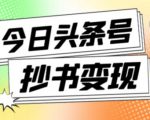 外面收费588的最新头条号软件自动抄书变现玩法,单号一天100+(软件+教程+玩法)-淘金日记