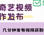 爱奇艺号视频发布，每天只需花几分钟即可发布视频，简单操作收入过万【教程+涨粉攻略】-淘金日记