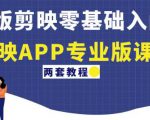 电脑版剪映零基础入门教程+剪映APP专业版课程（两套教程）-淘金日记