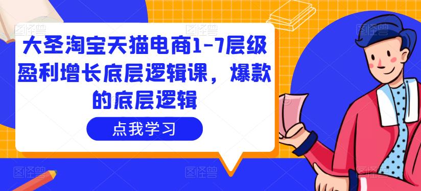 大圣淘宝天猫电商1-7层级盈利增长底层逻辑课,爆款的底层逻辑-淘金日记