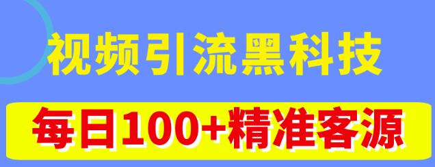 视频引流黑科技玩法,不花钱推广,视频播放量达到100万+,每日100+精准客源-淘金日记
