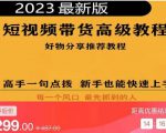 2023短视频好物分享带货,好物带货高级教程,高手一句点拨,新手也能快速上手-淘金日记