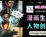 Midjourney V4版本操作教程:2个简单参数,完成漫画生成,人物创建-淘金日记