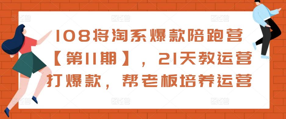 108将淘系爆款陪跑营【第11期】，21天教运营打爆款，帮老板培养运营-淘金日记