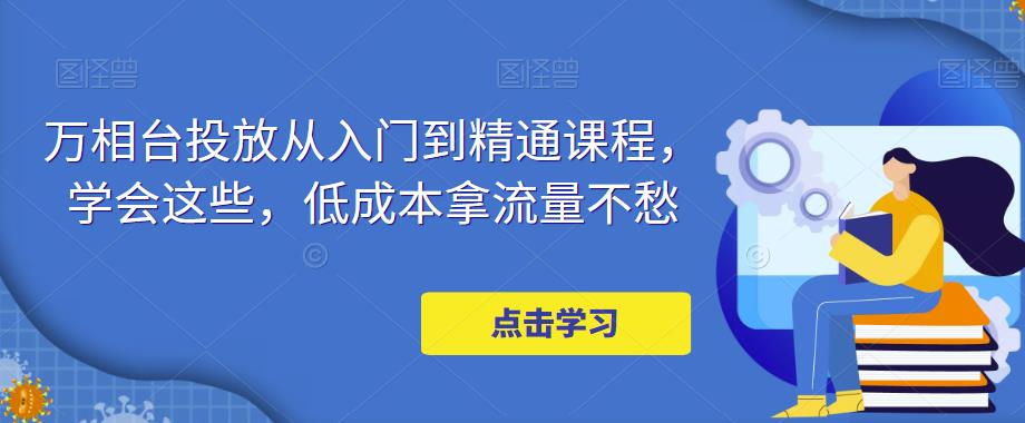 万相台投放从入门到精通课程,学会这些,低成本拿流量不愁-淘金日记