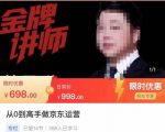 从0到高手做京东运营,从基础到高级,带你玩转京东电商平台-淘金日记