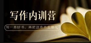 写作内训营：百万级大佬教你如何写一本好书，再把这本书卖爆！-淘金日记