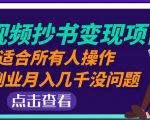 黄岛主中视频抄书变现项目:适合所有人操作,当副业月入几千没问题!-淘金日记