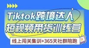 Tiktok海外精选联盟短视频带货百单训练营,带你快速成为Tiktok带货达人-淘金日记