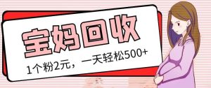 最新宝妈粉回收变现计划及胎教音乐高端变现玩法全套教程！（非老玩法）-淘金日记