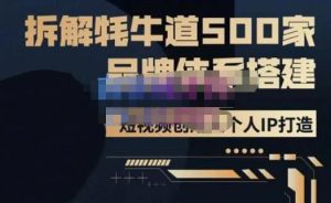 牛牛·500家餐饮品牌搭建&短视频深度解析，拆解牦牛道500家品牌体系搭建-淘金日记