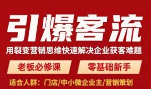引爆客流，用裂变营销思维快速解决企业获客难题，老板必修课，零基础新手-淘金日记