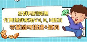 市面卖1288的最新多群同时变现付费进群系统V3.8.5版本(零基础可搭建+源码)-淘金日记