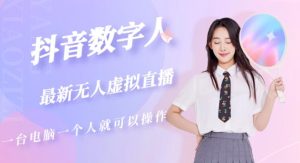 抖音数字人虚拟无人直播间打造(外面收费6000)-淘金日记