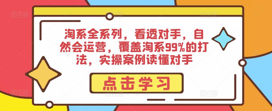 淘系全系列,看透对手,自然会运营,覆盖淘系99%的打法,实操案例读懂对手-淘金日记
