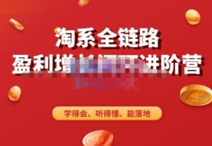 淘系全链路盈利增长闭环进阶营，融合全店动销，学得会、听得懂、能落地！-淘金日记